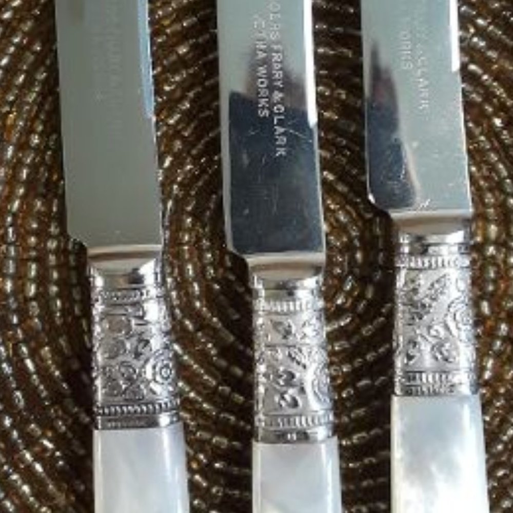 Antique LANDERS FRARY & CLARK, fruit knife set - Picture 6 of 6